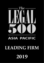 Legal 500 Asia Pacific Top Tier 2019