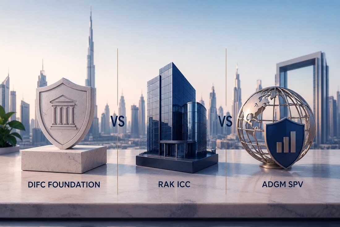 DIFC Foundation vs RAK ICC vs ADGM SPV: Which Structure Fits Your Needs?