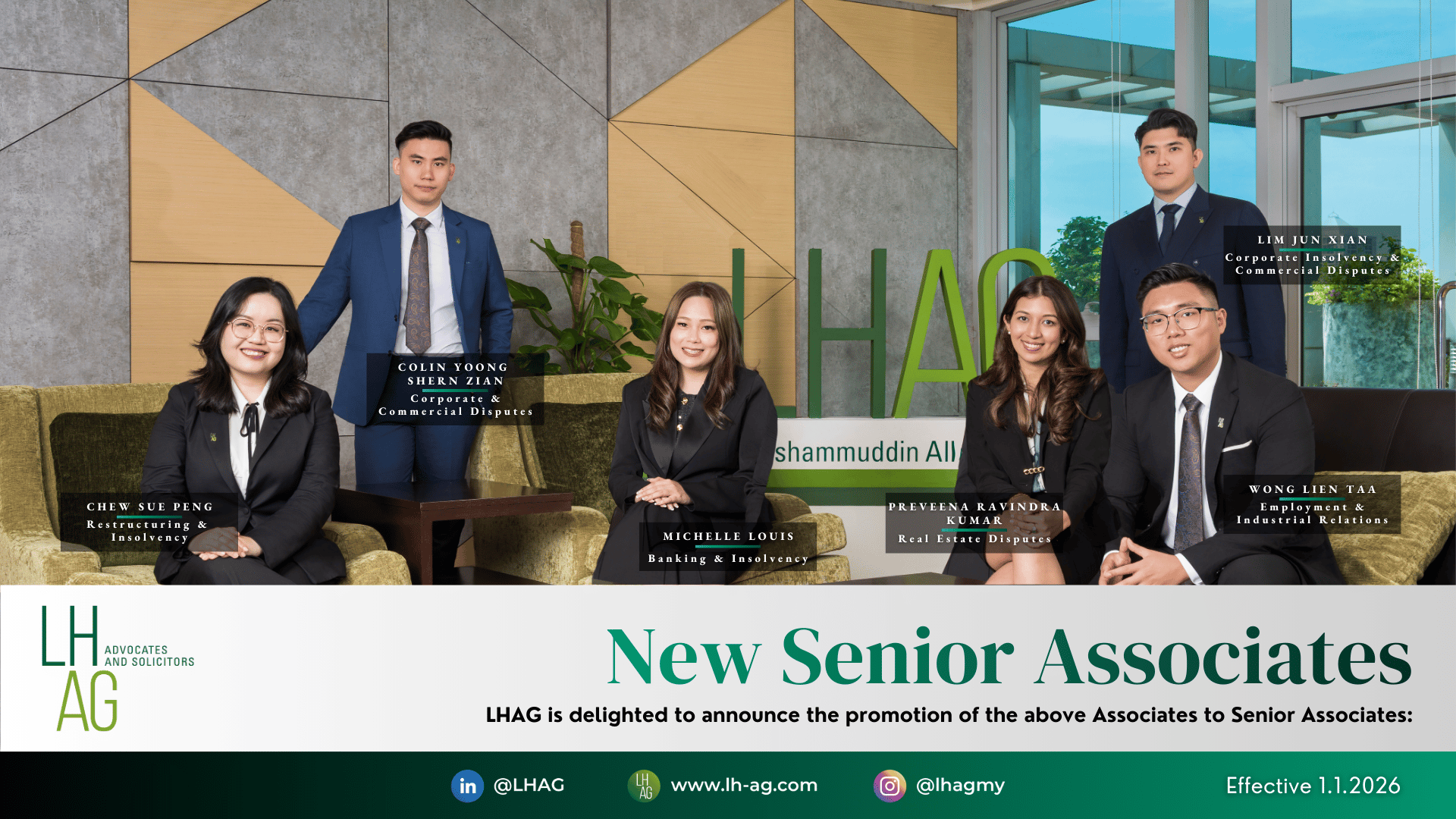 Meet LHAG’s Newly Appointed Senior Associates for 2026