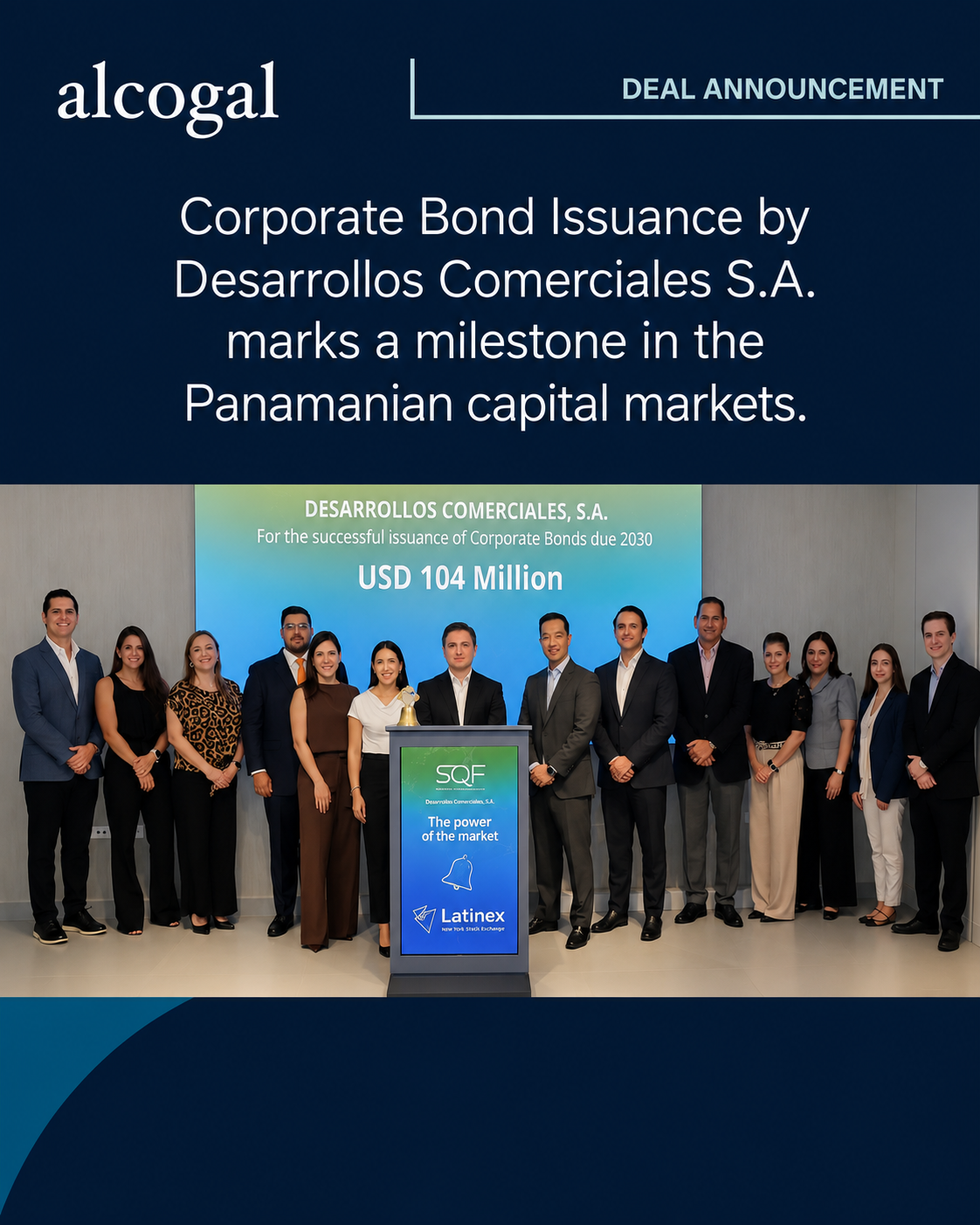 Desarrollos Comerciales Registers Corporate Bond Issuance for Up to US$104 Million