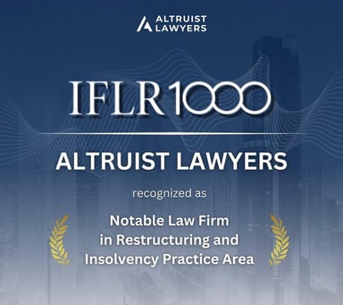 IFLR1000 - Highly Regarded Lawyer in Restructuring and Insolvency Practice Area 2024-2025