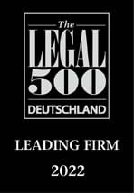 Ranked in Legal 500 Deutschland 2022