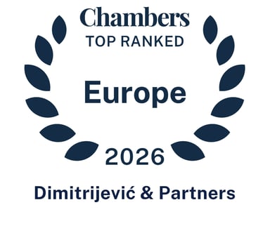 Dimitrijević & Partners have been recognized as a leading law firm in Bosnia and Herzegovina by Chambers and Partners.