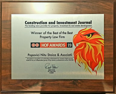 Winner of the Best of the Best Property Law Firm at the 2023 HOF Awards in Prague
