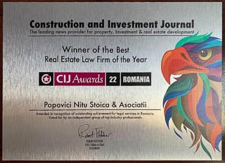 Winner of the Best Real Estate Law Firm of the Year at the 2022 CIJ Awards Gala