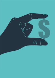 illustration of hand holding dollar sign