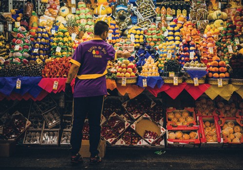 image of Colombian food stall