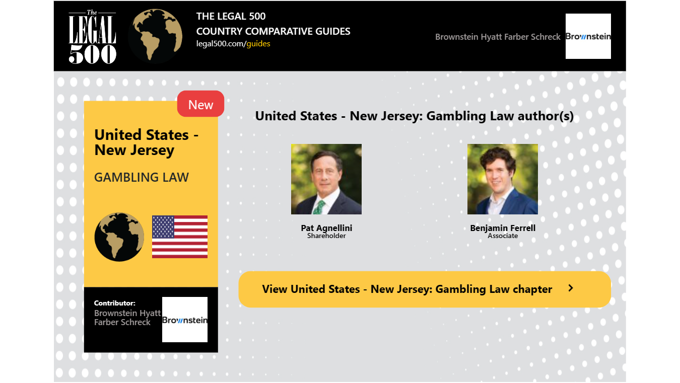United States New Jersey Gambling Law Country Comparative Guides