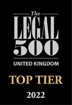 Legal 500 Top Tier Firm 2022