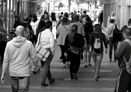 photo of people shopping in crowd