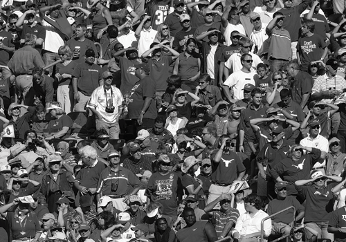 photo of crowd watching football game
